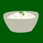 rice in a bowl drawing